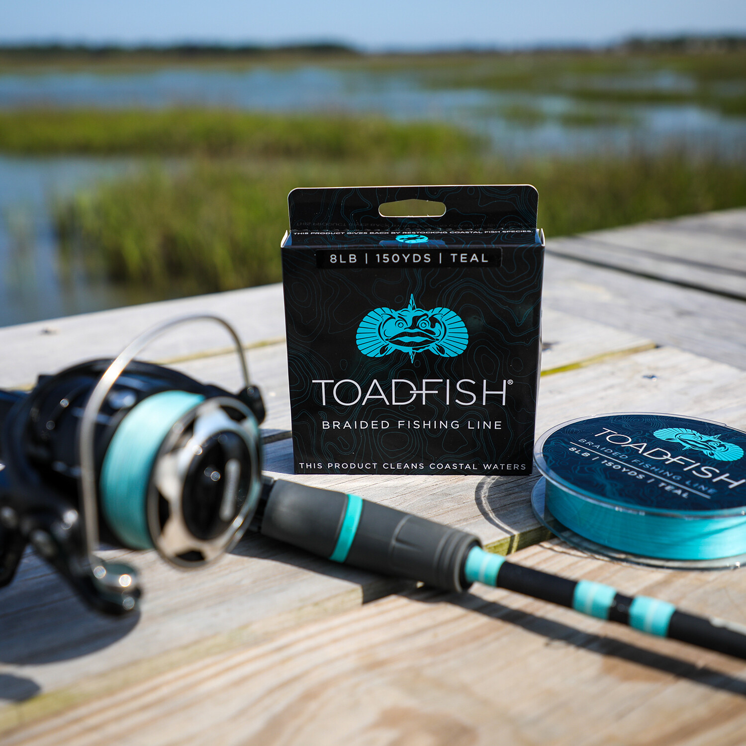 Toadfish Braided Line // 20LB 150 Yards // Teal - Toadfish Outfitters  PERMANENT STORE - Touch of Modern
