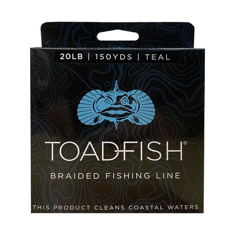 Toadfish Braided Line // 20LB 150 Yards // Teal