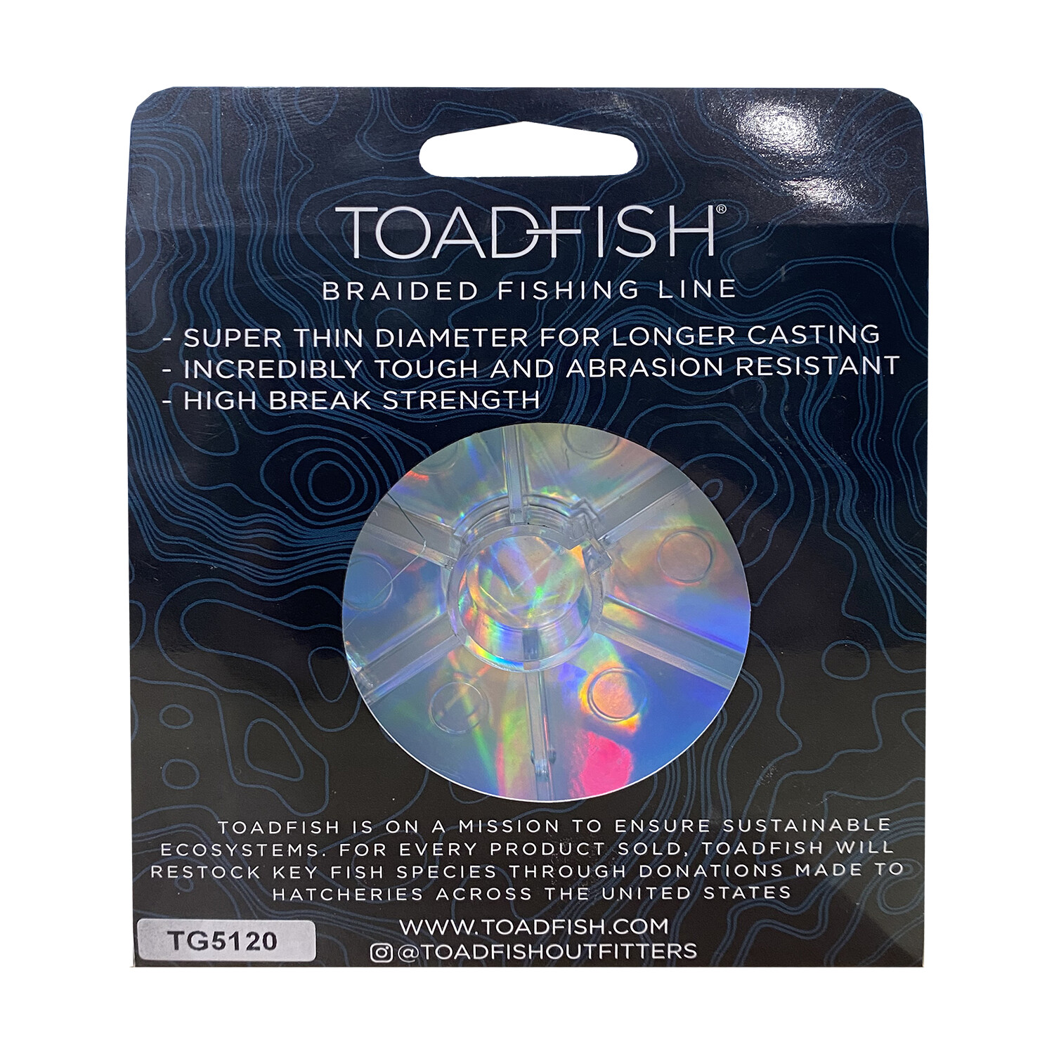 Toadfish Braided Fishing Line - 30lb - 200yd