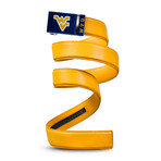 West Virginia Mountaineer Belt // Gold (Small // 28"-32" Waist)