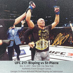 Georges St. Pierre // UFC 217 "Last Fight Ever" Used Canvas // Signed