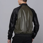 Wales Leather Jacket // Olive + Black (2XL)
