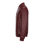 Bomber Quilted Jacket // Burgundy (XL)