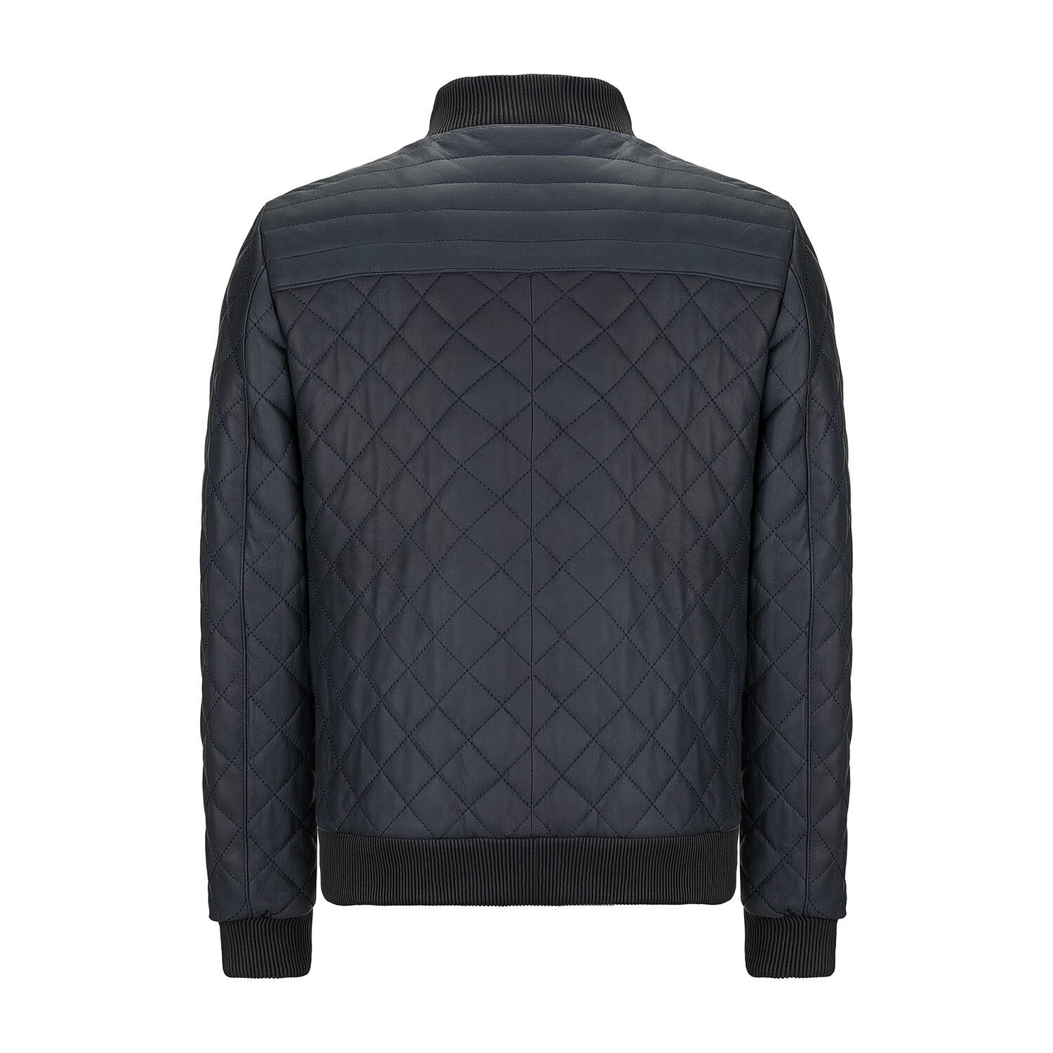 Copenhagen Leather Jacket // Navy Tafta (2XL) - Basics&More PERMANENT ...