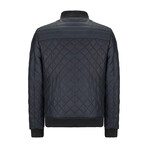 Copenhagen Leather Jacket // Navy Tafta (L)