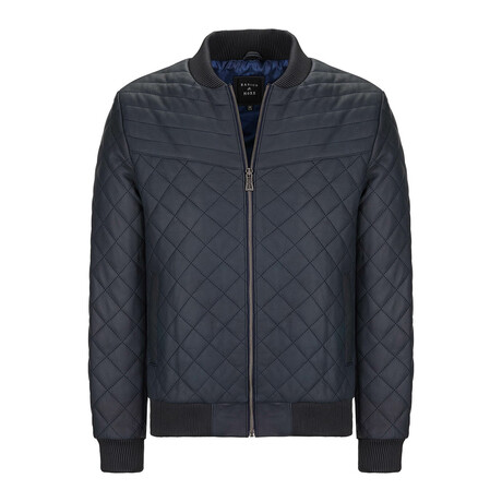 Copenhagen Leather Jacket // Navy Tafta (S)