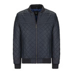 Copenhagen Leather Jacket // Navy Tafta (3XL)