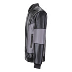 Blocked Jacket // Black + Gray (XL)