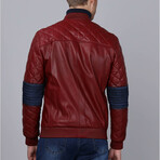 Berlin Leather Jacket // Bordeaux (3XL)