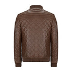 Athens Leather Jacket // Chestnut (2XL)