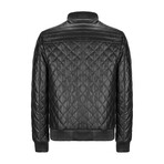 Bomber Quilted Jacket // Black (S)
