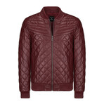 Prague Leather Jacket // Bordeaux (3XL)