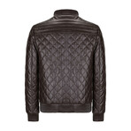 Bomber Quilted Jacket // Brown (S)