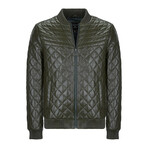 Bomber Quilted Jacket // Olive Green (XL)