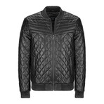 Bomber Quilted Jacket // Black (XL)