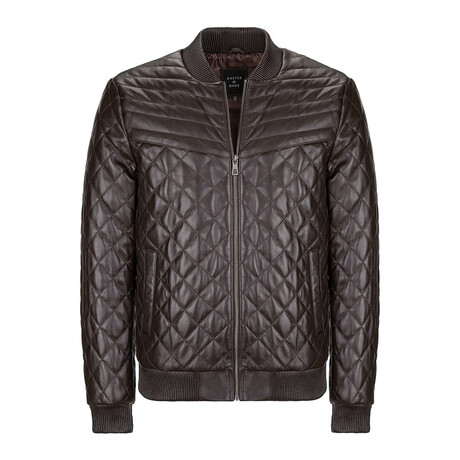 Bomber Quilted Jacket // Brown (S)