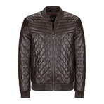 Bomber Quilted Jacket // Brown (3XL)