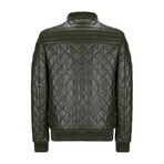 Seville Leather Jacket // Olive (M)