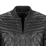 Bomber Quilted Jacket // Black (2XL)