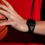 Texas Tech Red Raiders Silicone Apple Watch Band // Black (38/40/41mm + Short Band)