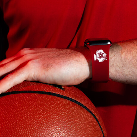 Ohio State Buckeyes Silicone Apple Watch Band // Crimson (38/40/41mm + Short Band)