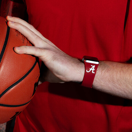 Alabama Crimson Tide Silicone Apple Watch Band // Crimson (38/40/41mm + Short Band)
