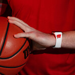 Wisconsin Badgers Silicone Apple Watch Band // White (38/40/41mm + Short Band)