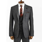 Phillip Slim Fit 3-Piece  Suit // Smoked (Euro: 42)