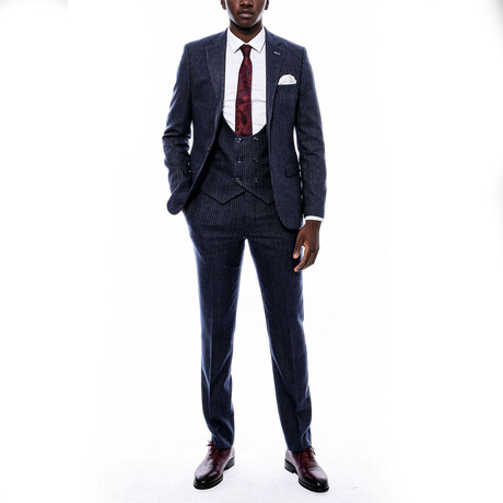 Joshua Slim Fit 3-Piece  Suit // Navy (Euro: 42)