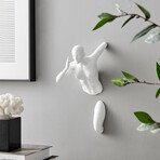 Woman Sculpture Wall Runner // 13" // White