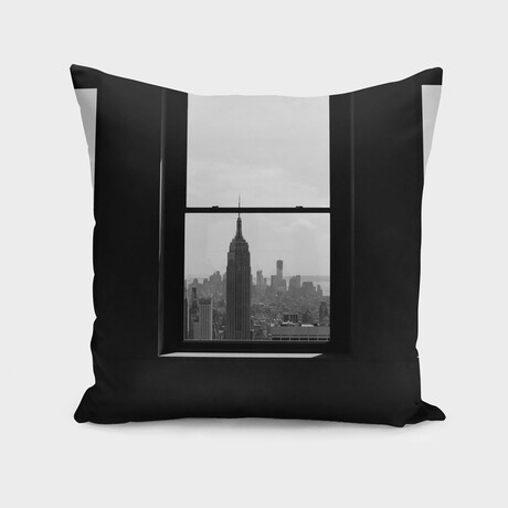 New York Window // Black + White (14" x 14")