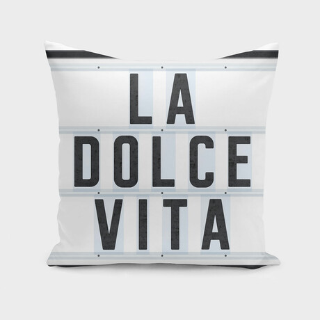 La Dolce Vita // Black + White (14" x 14")