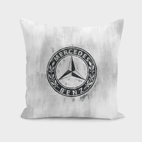 Mercedes-Benz Logo Sketch // Black + White (14" x 14")