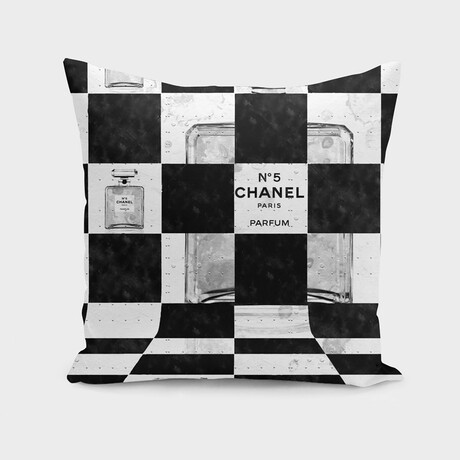 Chanel Chess // Black + White (14" x 14")