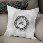 Mercedes-Benz Logo Sketch // Black + White (14" x 14")