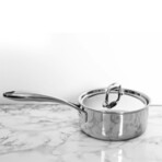 Duratux Tri-Ply Stainless Steel Saucepan + Lid // 1.5-Quart