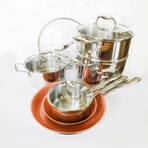 Concentrix Stainless Steel Cookware Set // 10-Piece Set (Cobalt Blue)