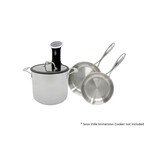 Chef Series Bundle: The Ultimate Sous Vide Kit // Tri-Ply Stainless Steel Sous Vide Pot + 8" Frypan + 10" Frypan