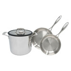 Chef Series Bundle: The Ultimate Sous Vide Kit // Tri-Ply Stainless Steel Sous Vide Pot + 8" Frypan + 10" Frypan