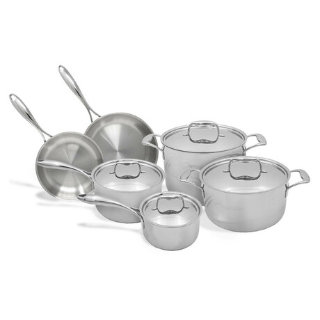 Duratux Tri-Ply Stainless Steel Cookware Set // 10-Piece Set