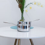 Duratux Tri-Ply Stainless Steel Saucepan + Lid // 1.5-Quart