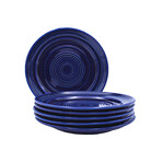 Concentrix Ceramic Plate Set // Set of 6 Plates // Cobalt Blue (7.5")