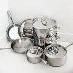 Duratux Tri-Ply Stainless Steel Cookware Set // 10-Piece Set