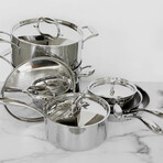 Duratux Tri-Ply Stainless Steel Cookware Set // 10-Piece Set