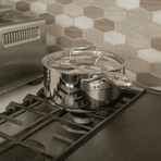 Duratux Tri-Ply Stainless Steel Saucepan + Lid // 3.32-Quart