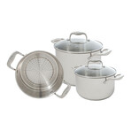 Concentrix Stainless Steel Cookware Set // 5-Piece Set // Black