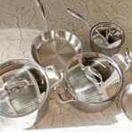 Duratux Tri-Ply Stainless Steel Cookware Set // 10-Piece Set