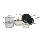 Concentrix Stainless Steel Cookware Set // 10-Piece Set // Black
