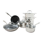 Concentrix Stainless Steel Cookware Set // 10-Piece Set // Black
