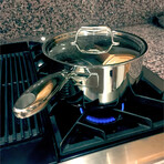 Duratux Tri-Ply Stainless Steel Saucepan + Lid // 1.5-Quart